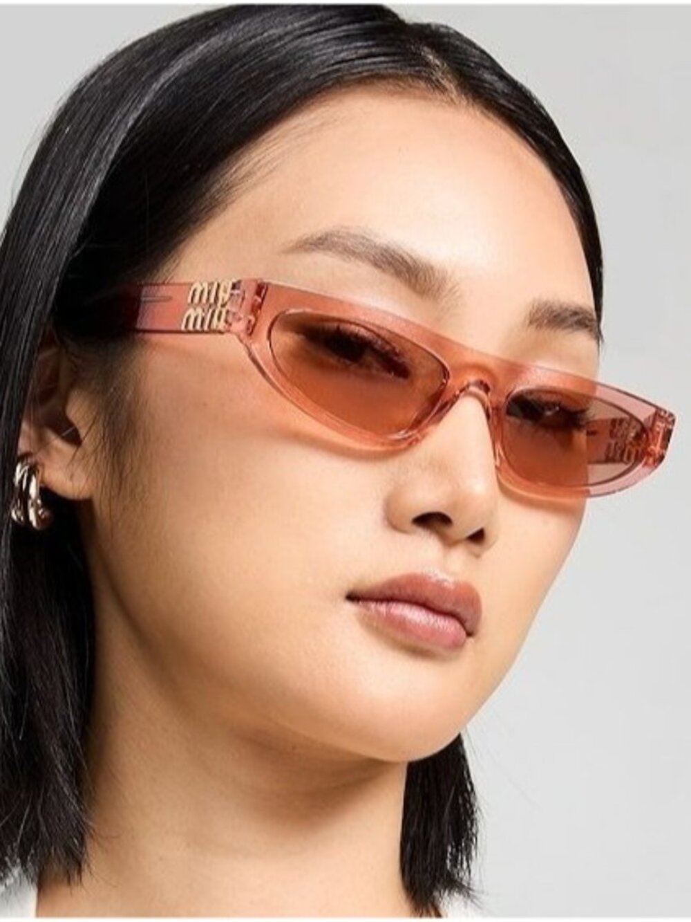 NEW MIU MIU MU07ZS 14T07V SUNGLASSES TULIP TRANSPARENT WOMEN MU 07ZS 14T07V, SMU